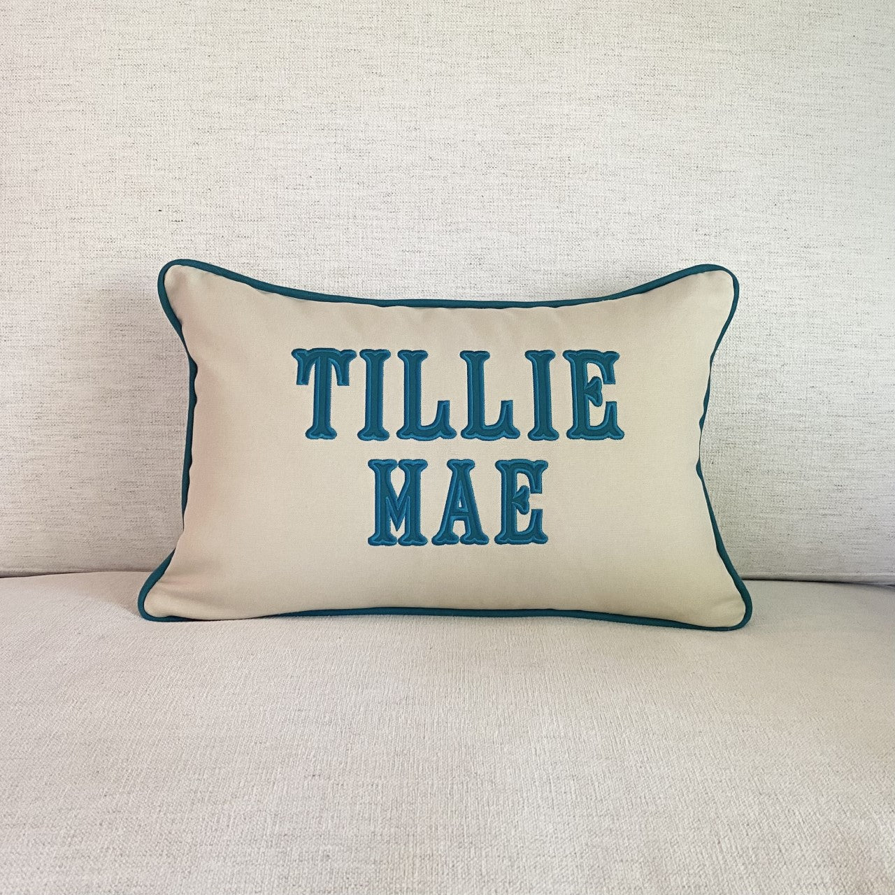 APPLIQUE NAME PILLOW